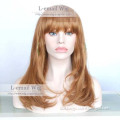 Medium long straight Dark Blonde Brown Party Hair WIG